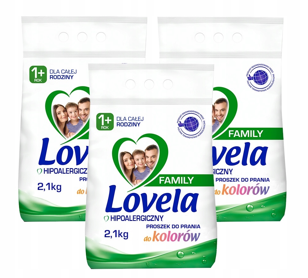 

Lovela Family Proszek do prania 3x 2,1 kg kolor