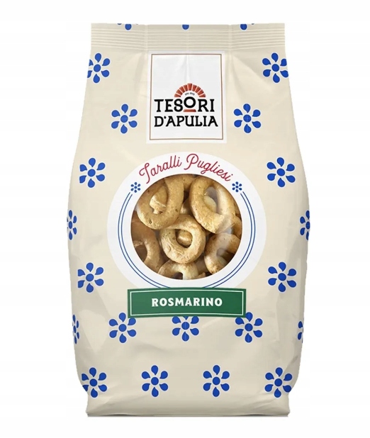 Levně 4x Rozmarýnové sušenky Tarallini Rosmarino 400 g Tesoria D'Apulia