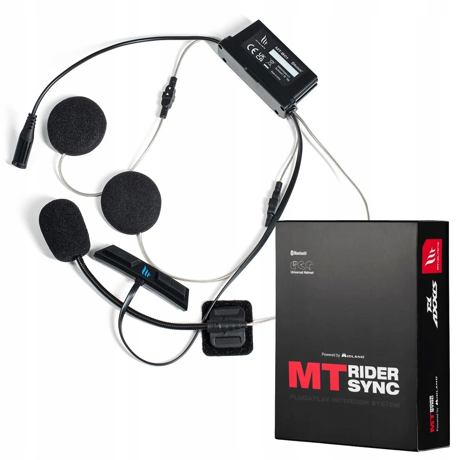 Intercom motocyklové Mt-rider Sync samostatný set