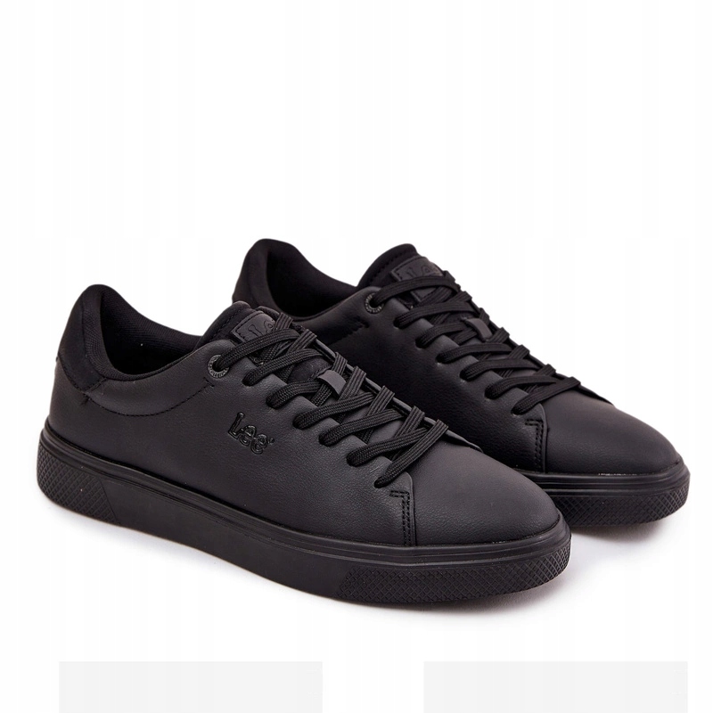 Pánské Nízké Šněrovací Tenisky Lee Brett Men Low 50253047 Černé 45