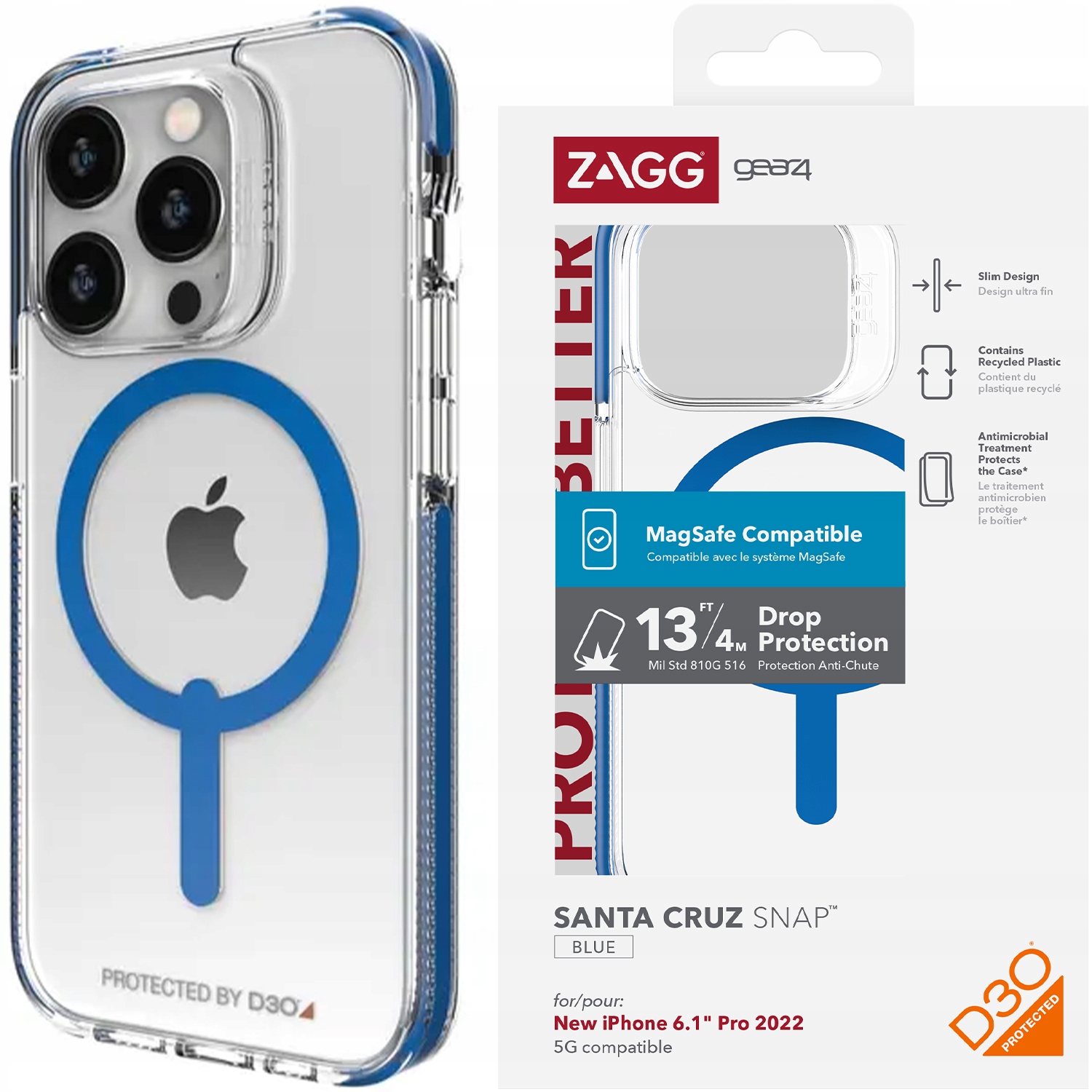 

GEAR4 Etui do iPhone 14 Pro Santa Cruz MagSafe