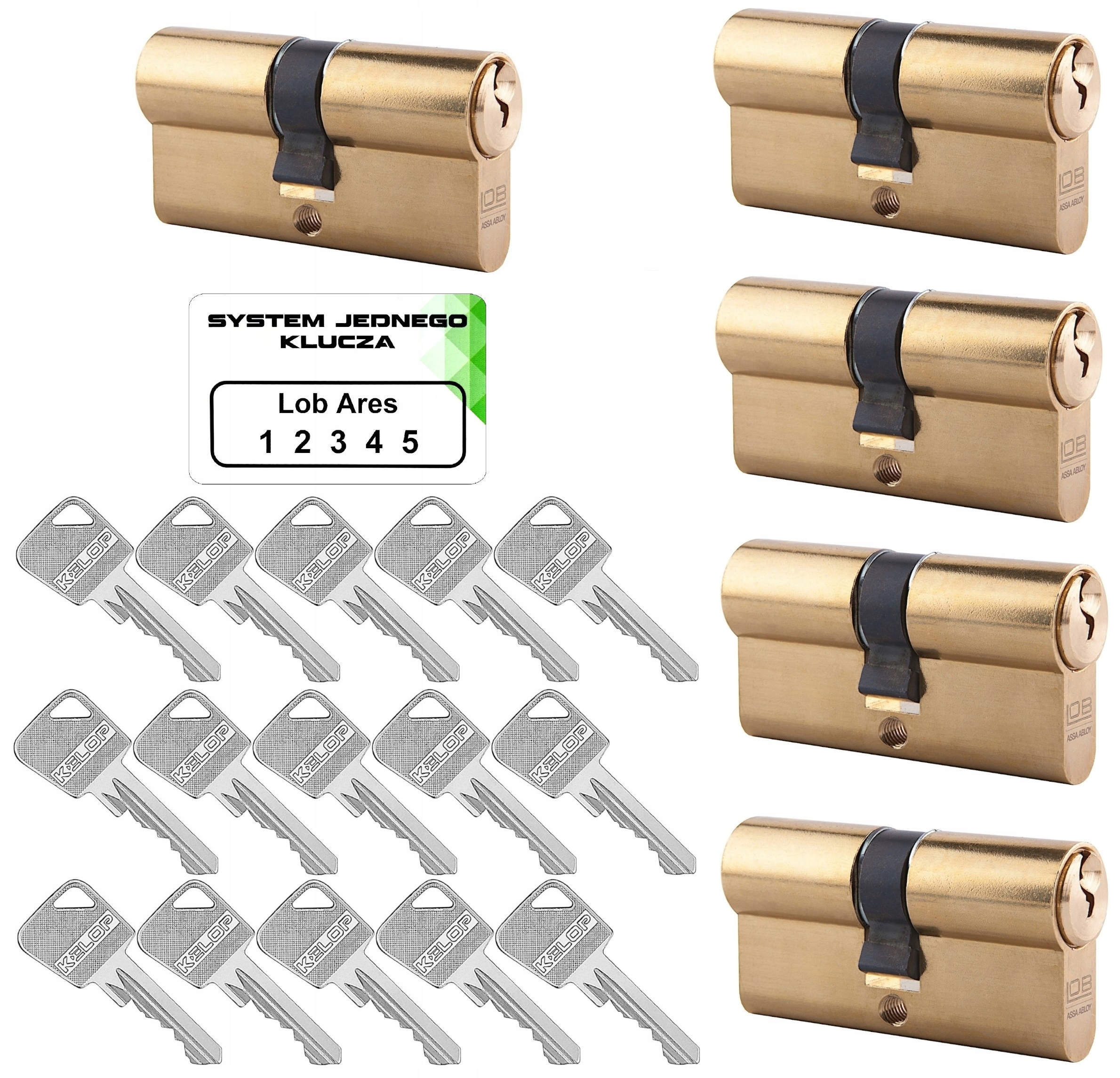 

5 wkładek 30/30 M Lob Ares system jednego klucza