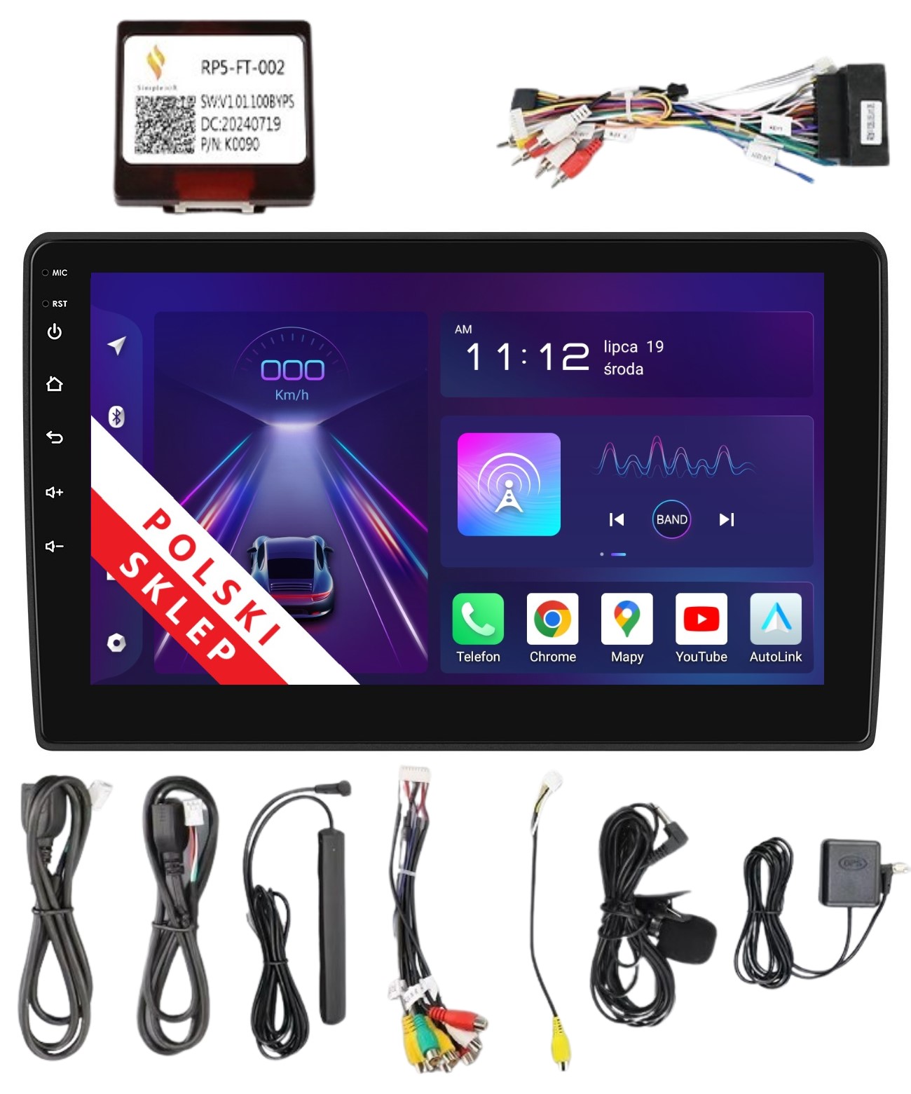 Navigace Android Fiat 500 500C 500S 500E 500 Hybrid 8 Gb Lte Dsp Carplay