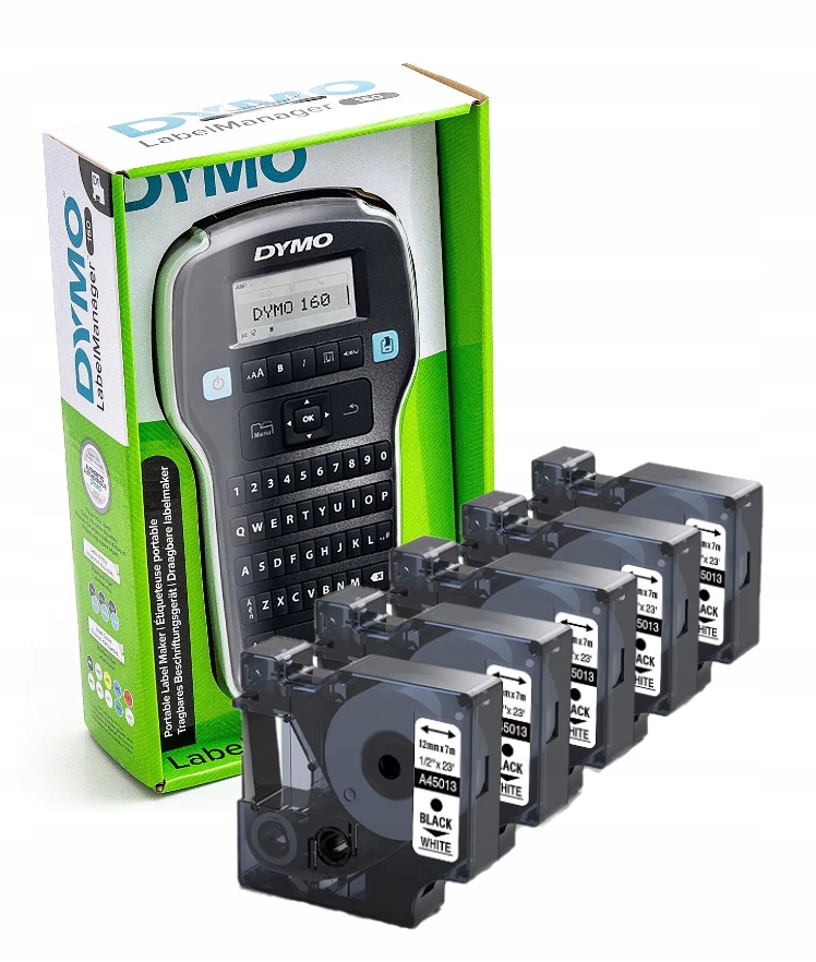 Tiskárna štítků Dymo LM160 Label Manager 5 pásků D1 45013 12 mm/bílá