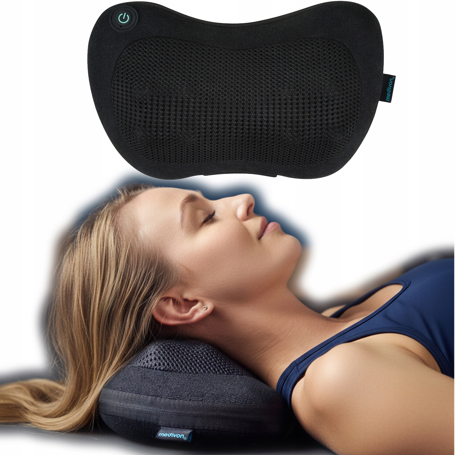 Poduszka Masująca Masażer Ciała Shiatsu Karku Szyi Pleców Medivon Travel 3