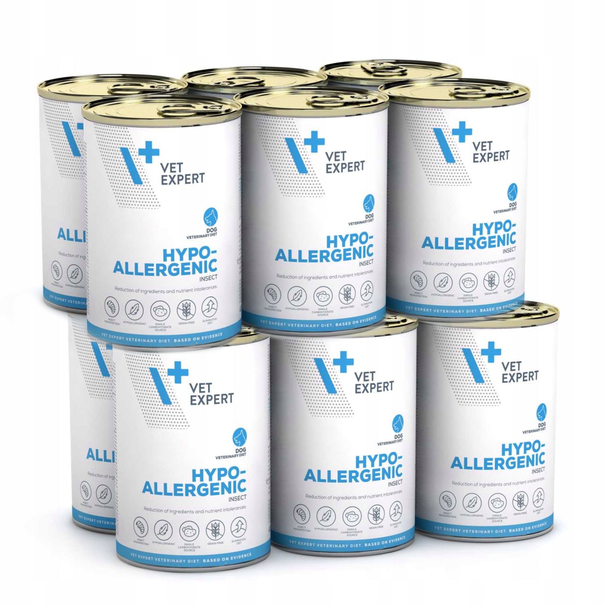 Levně Vet Expert 4t VD Hypoalergenní krmivo pro psy proti hmyzu 12x400g