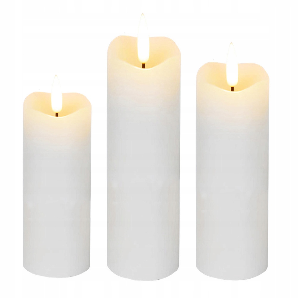

Zestaw 3 Świeczek Lampki Świeczki Led Na Baterie