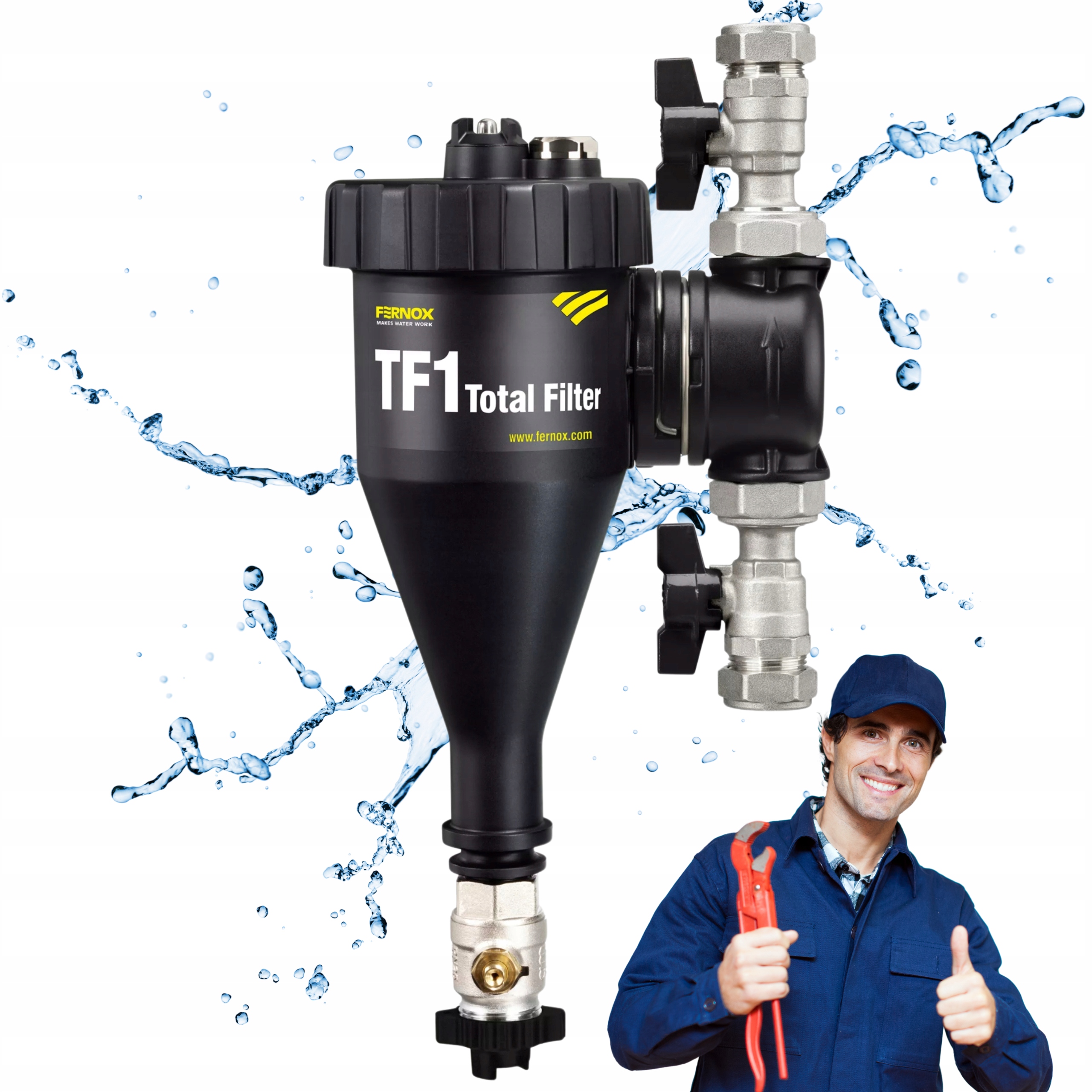 Fernox Filtr magnetyczny TF1 Total Filter 1" ochrona instalacji c.o