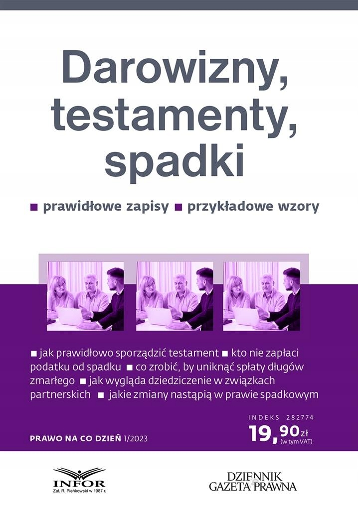 DAROWIZNY, TESTAMENTY, SPADKI 1/2023 PRACA ZBIOROWA