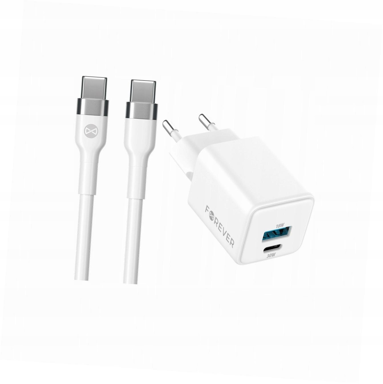 Szybka ładowarka GaN 30W Usb i Usb-c z kablem do Samsung Galaxy A25 5G