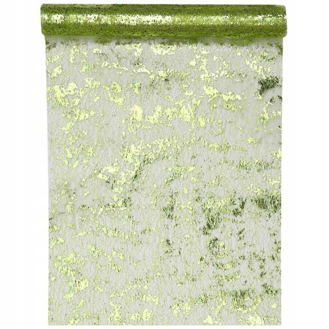 

Bieżnik Zielony organza Obrus stół Błyszczący 5m