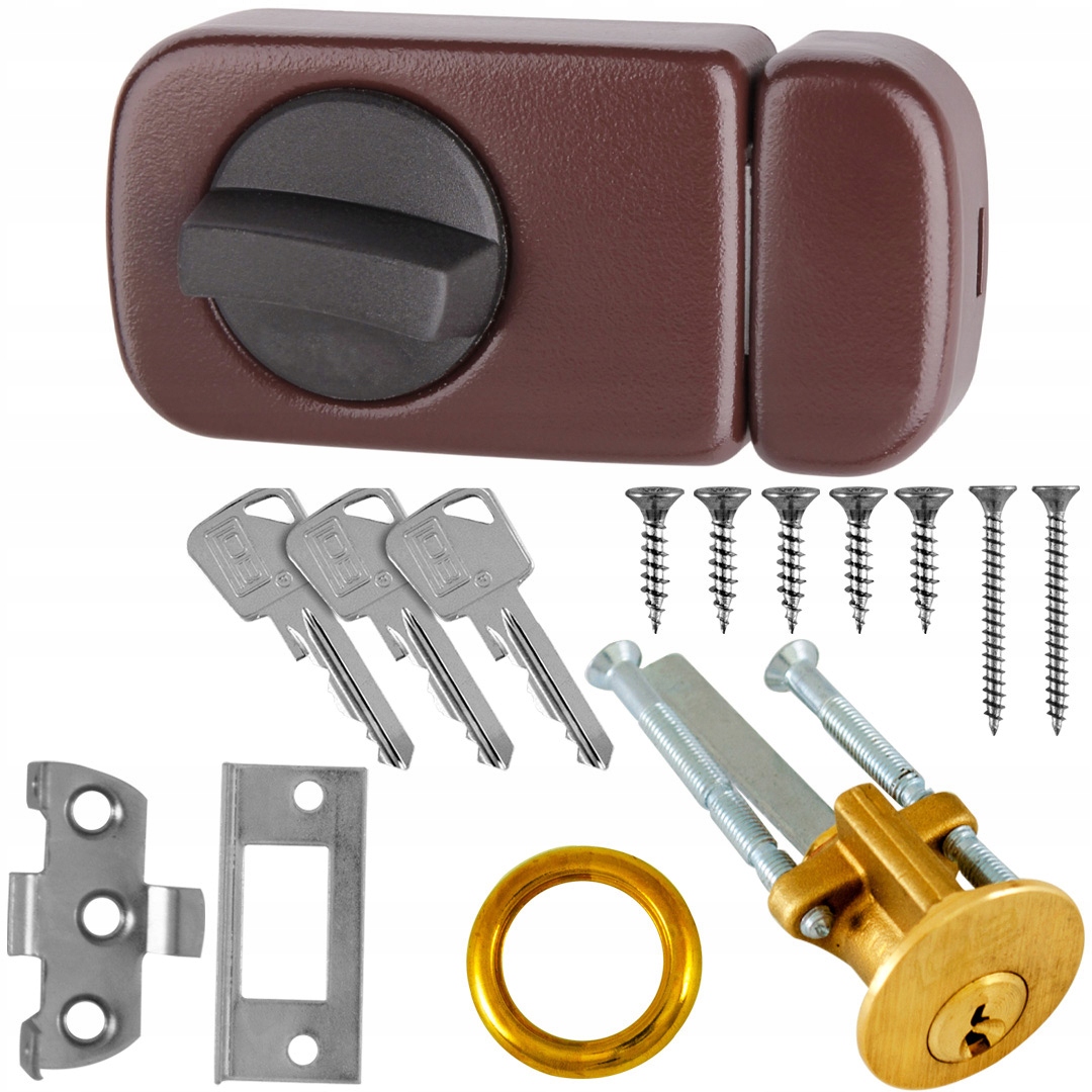 Vrchní zámek s knoflíkem 60 mm bronzový Lob TB61