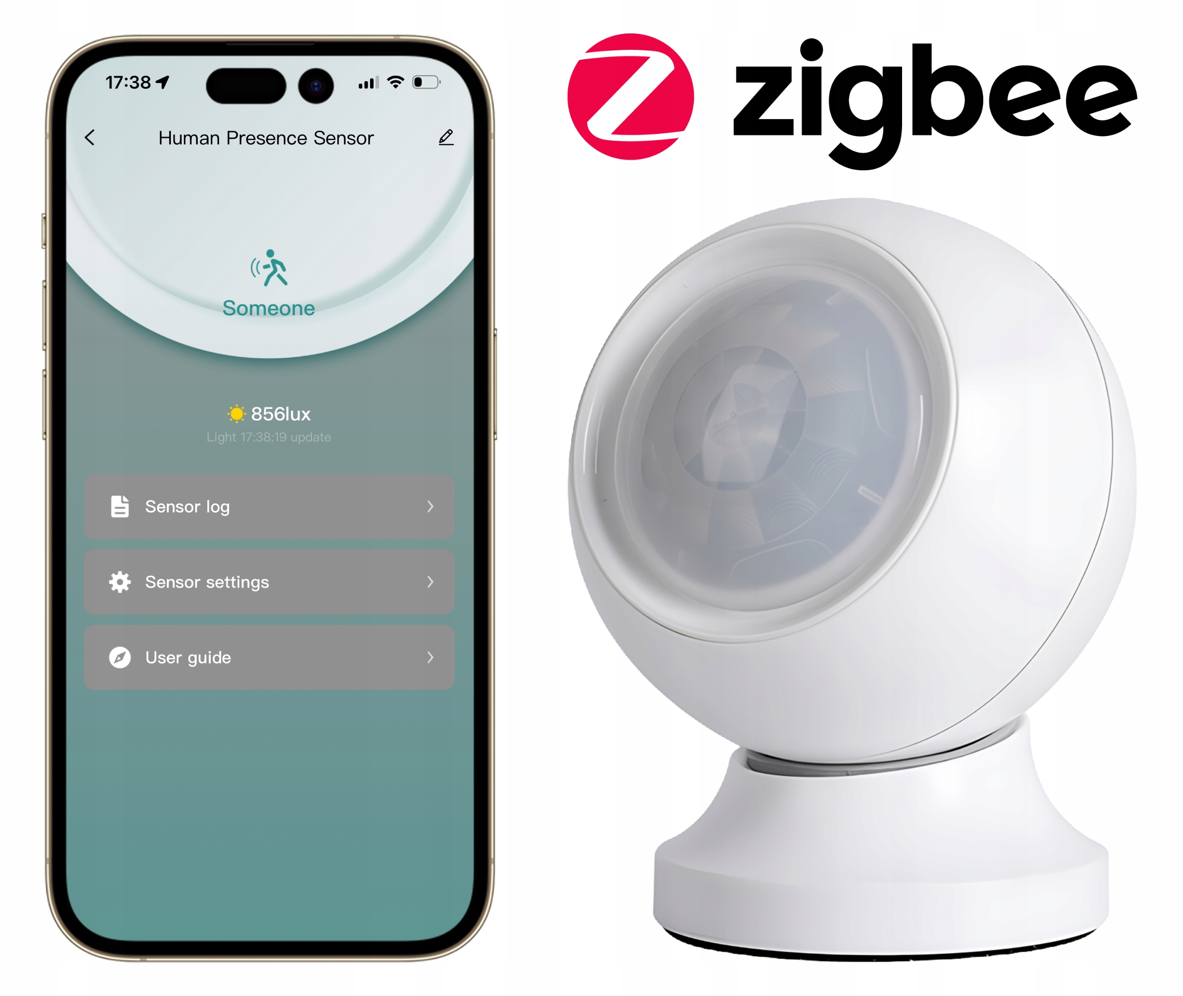 Bezdrátový senzor Přítomnosti ZigBee Bateriový senzor pohybu Tuya Smart