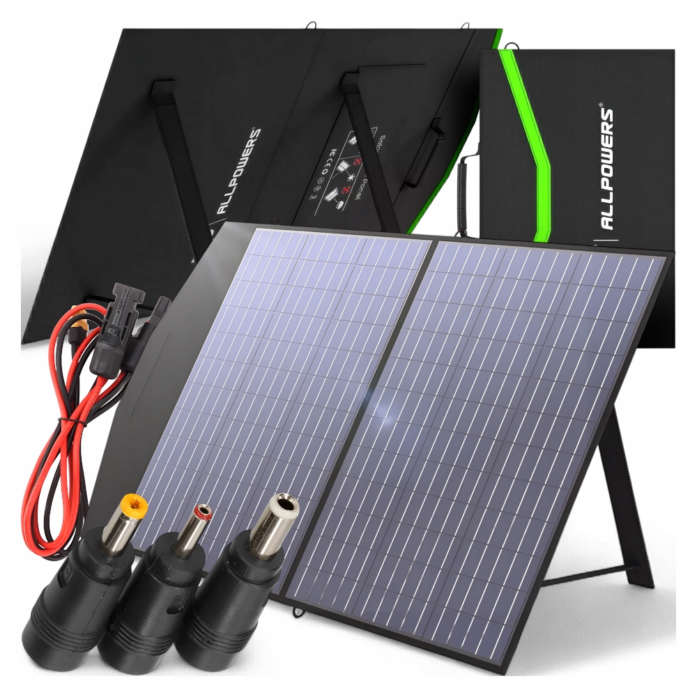 Składany panel słoneczny Allpowers AP-SP-027-BLA 100W MC4 solarny do stacji
