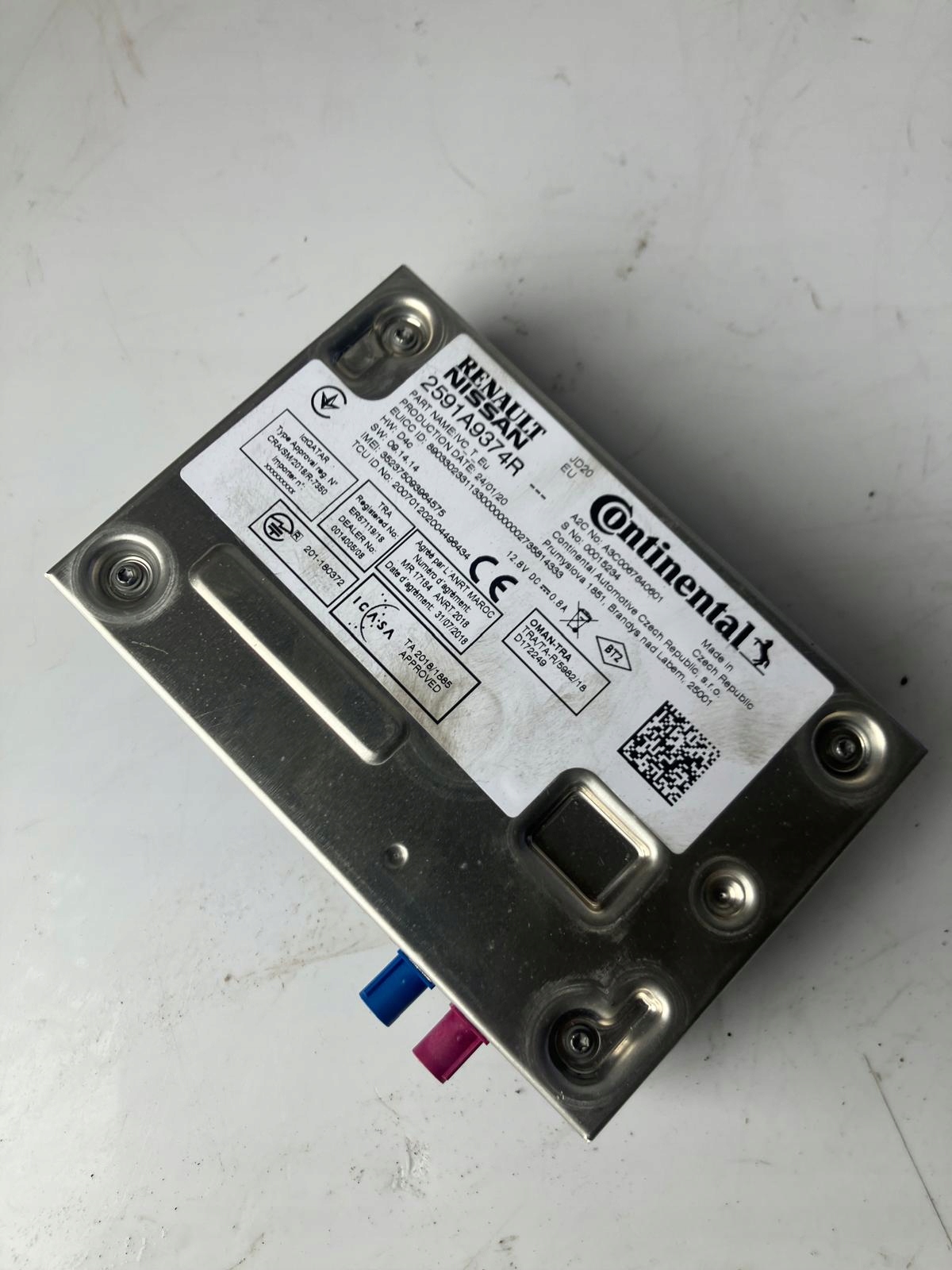 module control unit RADIA navigation devices RENAULT ZOE II LIFT 2591A9374R
