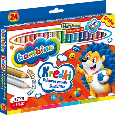 

Kredki Bambino drewniane z temperówką, 24