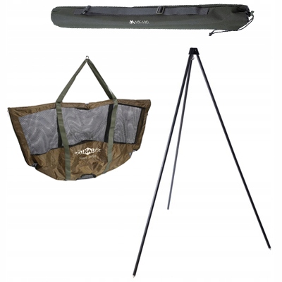 Stojak Trójnóg do ważenia Ryb Mikado Worek do ważenia ryb Mikado Zestaw