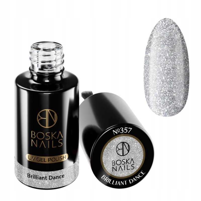 

Boska Nails Lakier hybrydowy 6ml srebrny Brokat 35