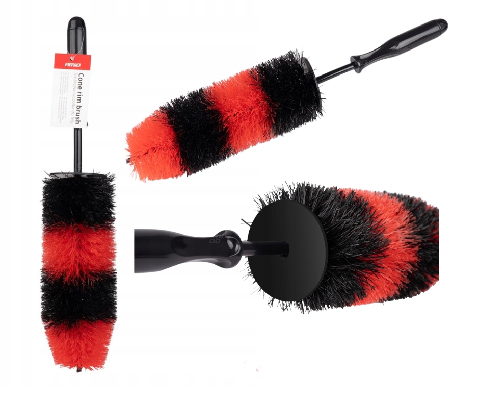 Szczotka do mycia felg kołpaków kół detailingowa wąska 44,5 cm AMIO-04024