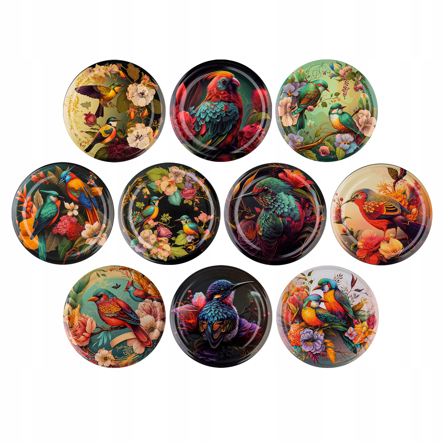 10 SZTUK ZAKRĘTKI NA SŁOIKI FI 82 MM WIECZKA DO SŁOIKÓW NA PRZETWORY PTAKI