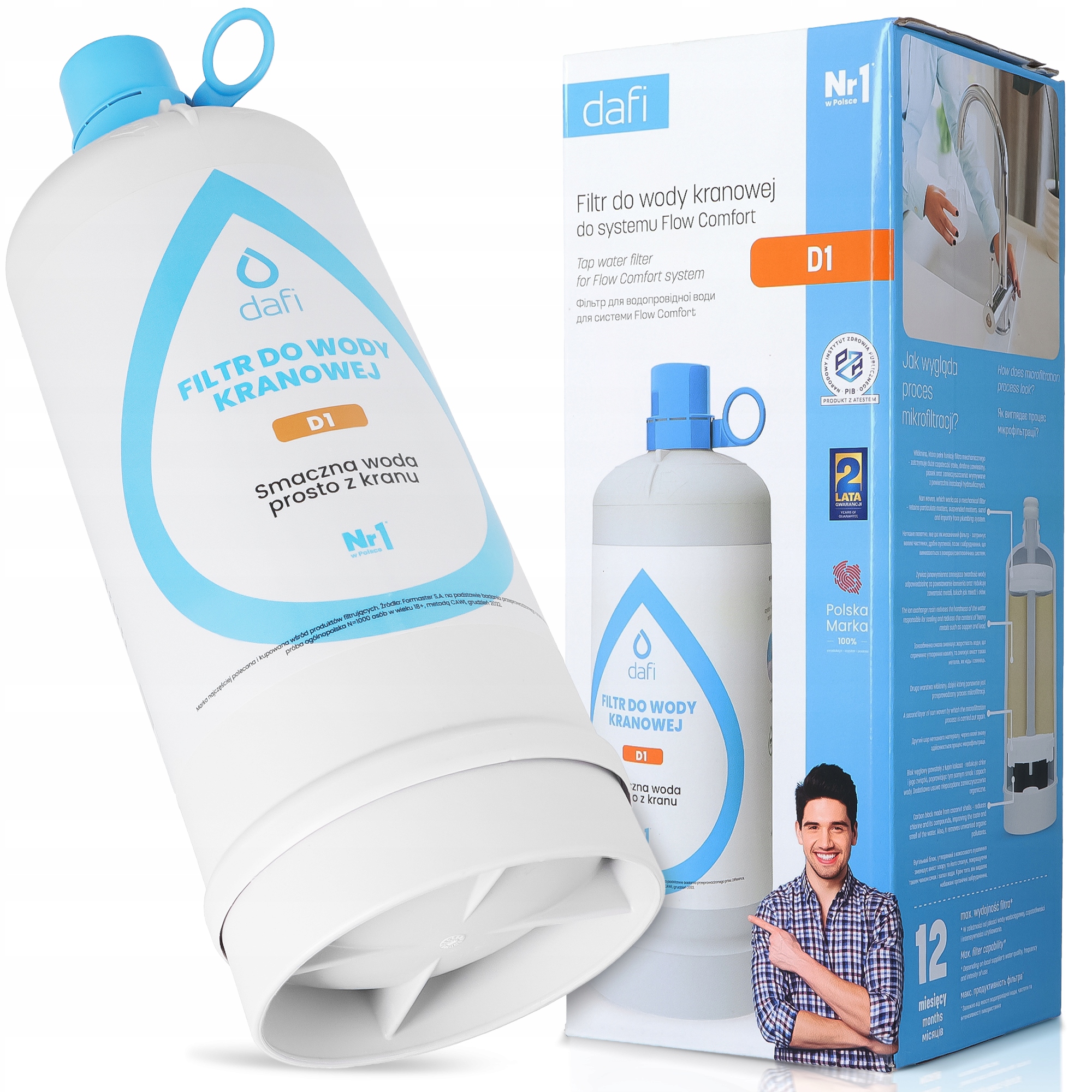 Filtrační Vložka Vodního Filtru Dafi Systému Flow Comfort D1 Pod Dřez 6Y