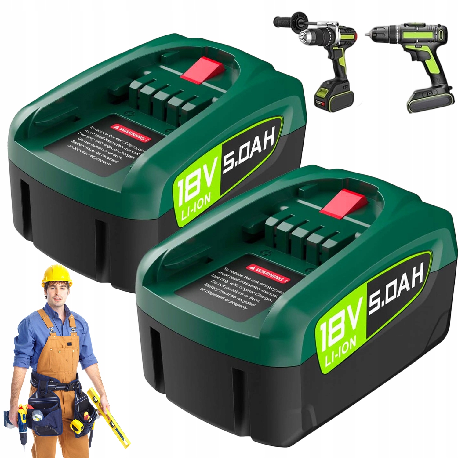 Akumulátor Baterie 18V 2X5AH Vysoká Výkonnost Pro Systém Bo Sch Pba Psr Psb