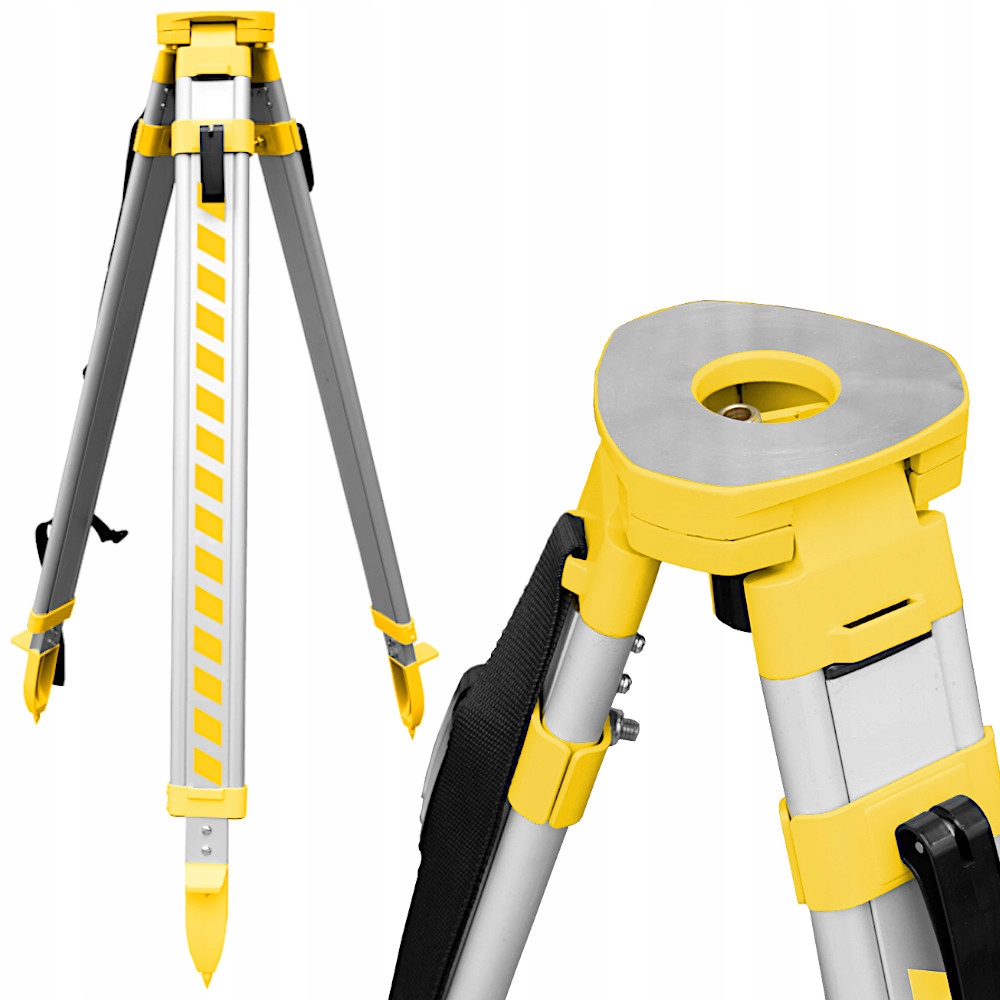 Statyw budowlany aluminiowy żółty GT-165 97-160cm 5/8" do niwelatorów