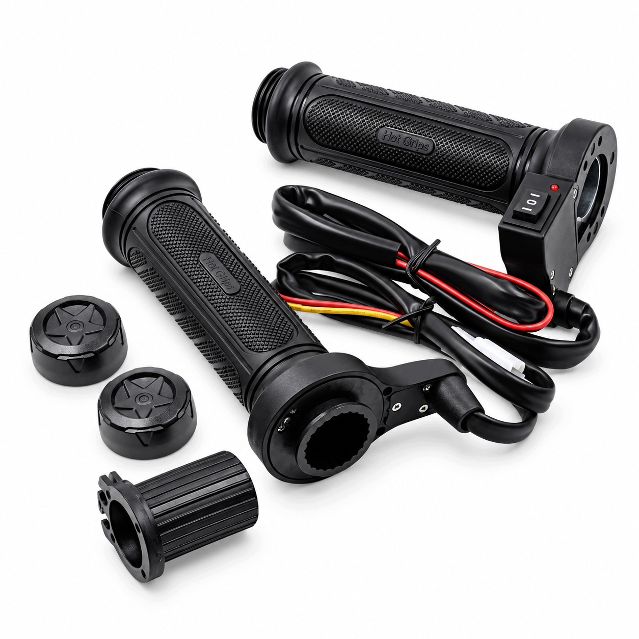 Podgrzewane manetki motocyklowe 12V 22mm 2 tryby grzania 25W
