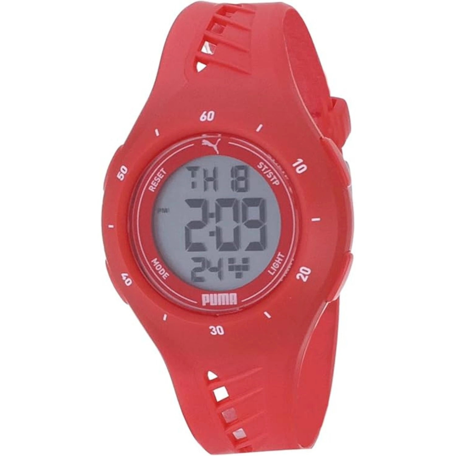 Unisexové sportovní hodinky Puma LCD P6023 křemenně červené