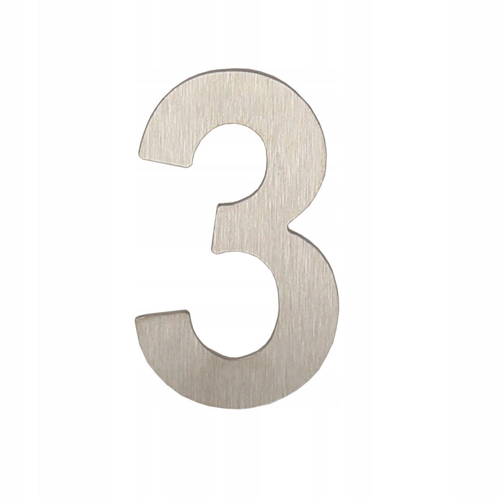 

Gamet Cyfra 3 samoprzylepna 50mm Inox nierdzewka