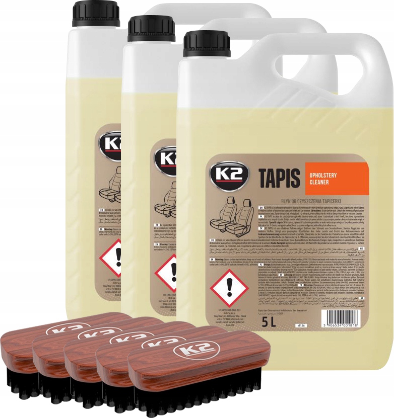 K2 ZESTAW DO PRANIA TAPICERKI 3x TAPIS + SZCZOTKI