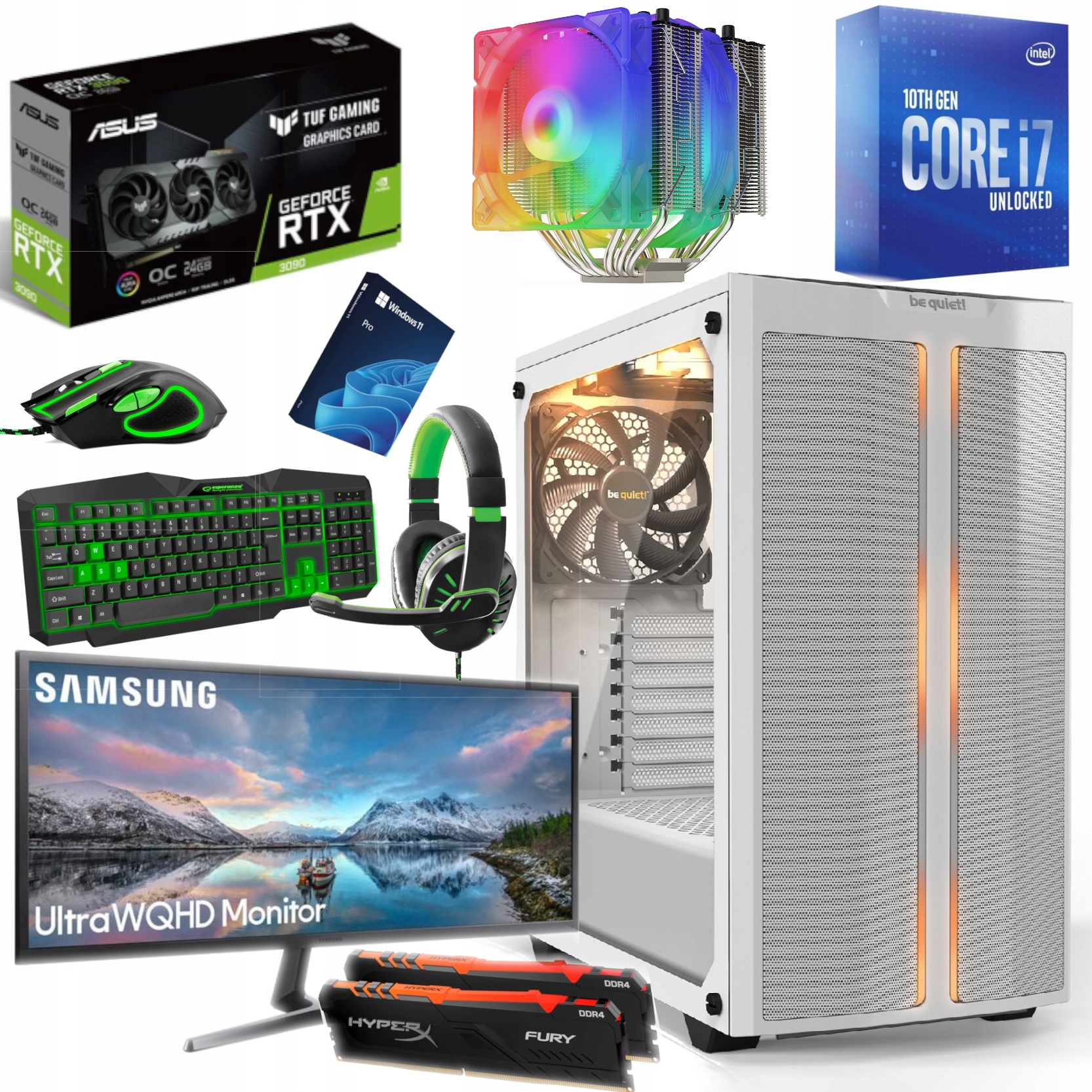 Komputer Gamingowy Intel i7 RTX3090|16GB|1TB|Win11