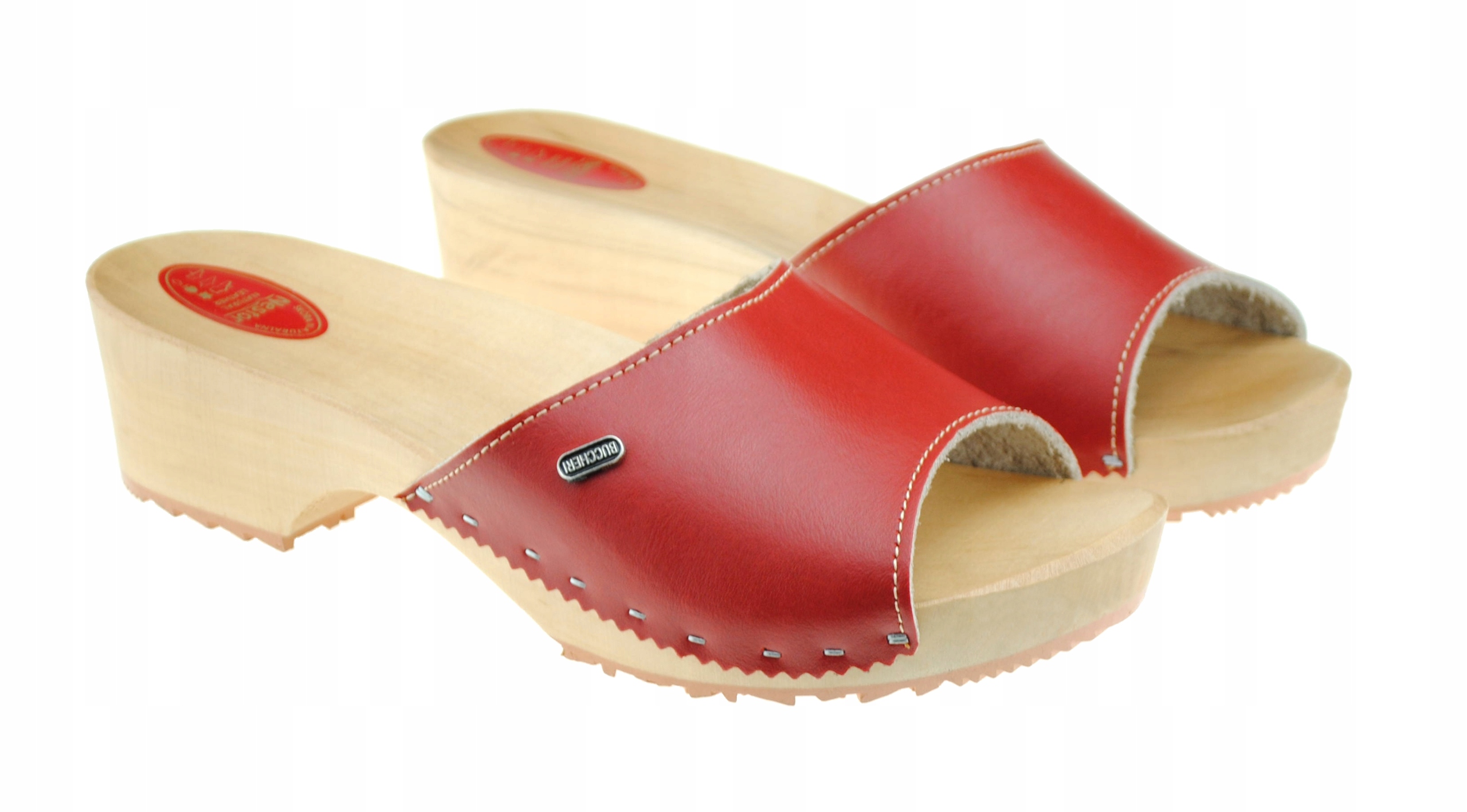 

Chodaki odkryte damskie, Wsuwki Czerwone 36