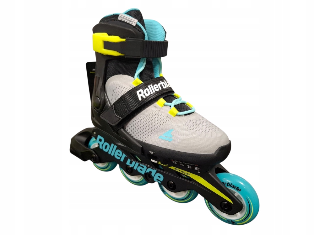 Rolki dziecięce Rollerblade Microblade Grey Aqua 33-36,5