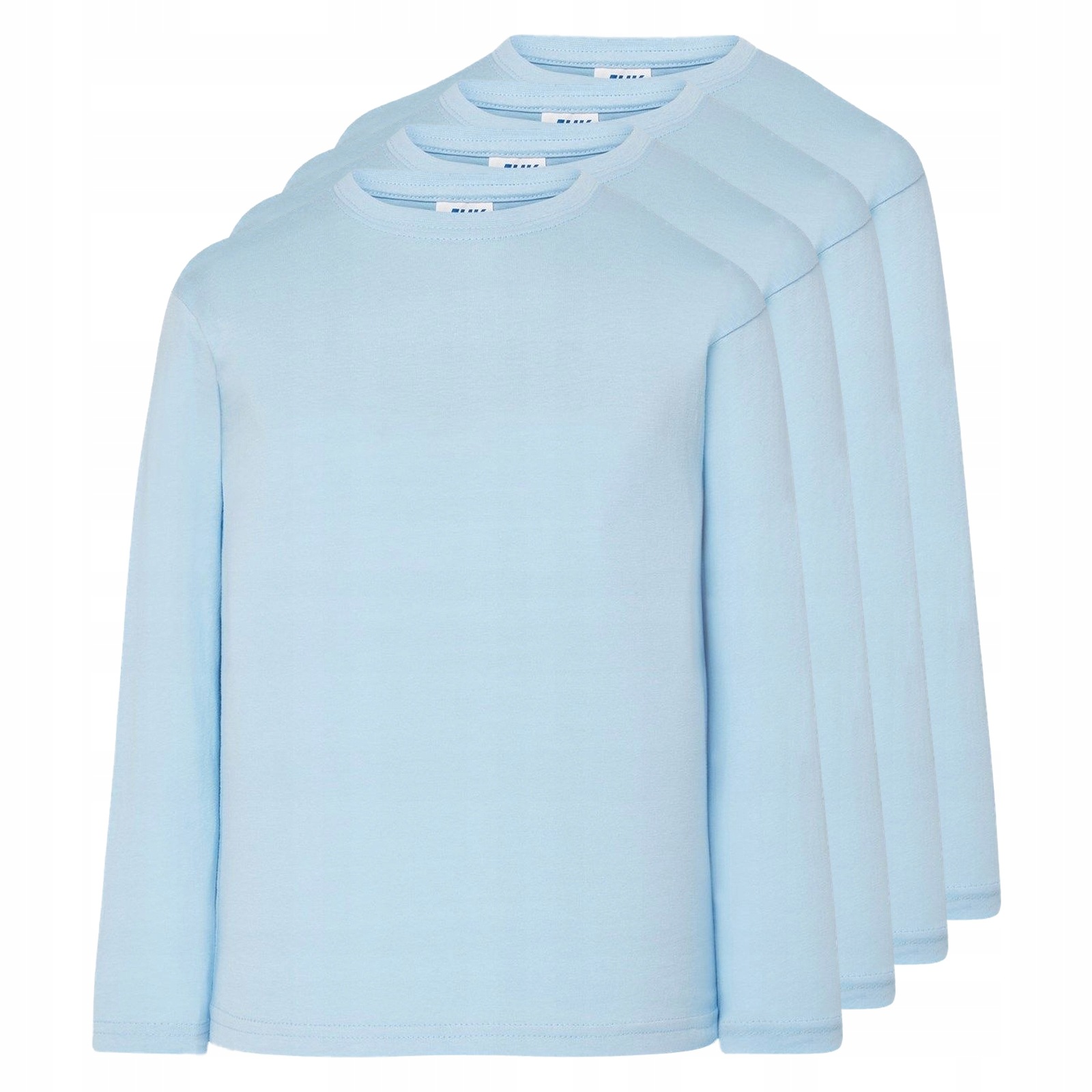 4x T-shirt Koszulka dziecięca z długim rękawem Jhk 150-LS Błękitna 12-14