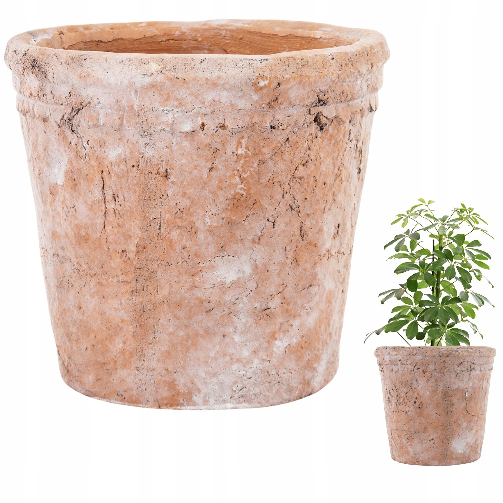 

Osłonka Na Doniczkę Ceglana Glina Postarzana Ø14cm