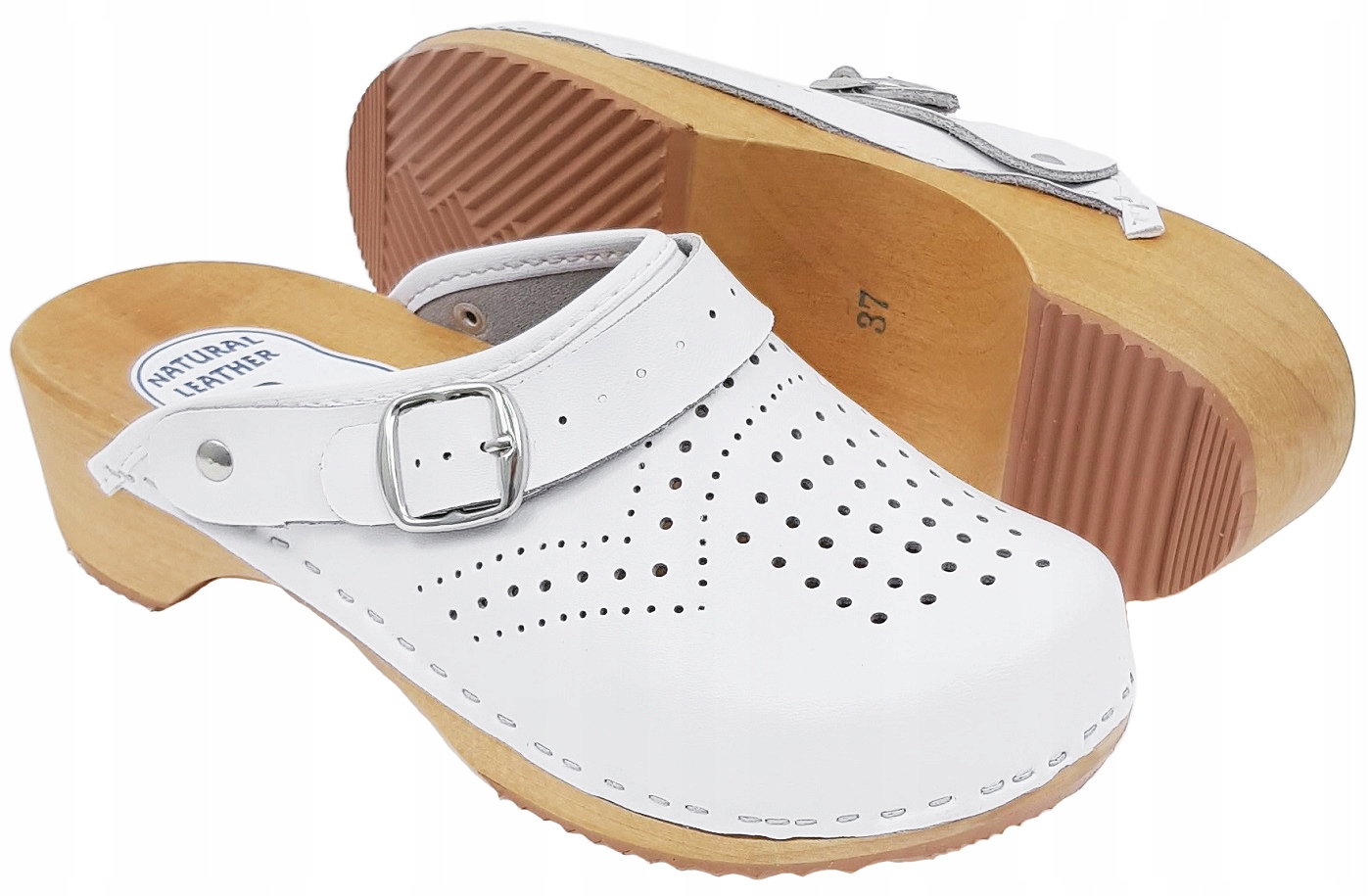 Chodaki Drewniaki Trepy Medyczne z Klamerką *40* Rozmiar 40