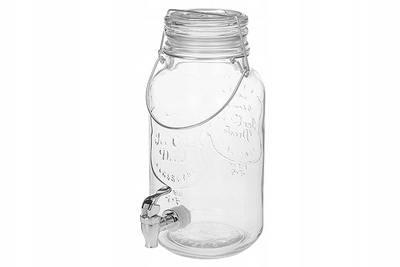 

Słój 4 L z klipsem oraz kranikiem