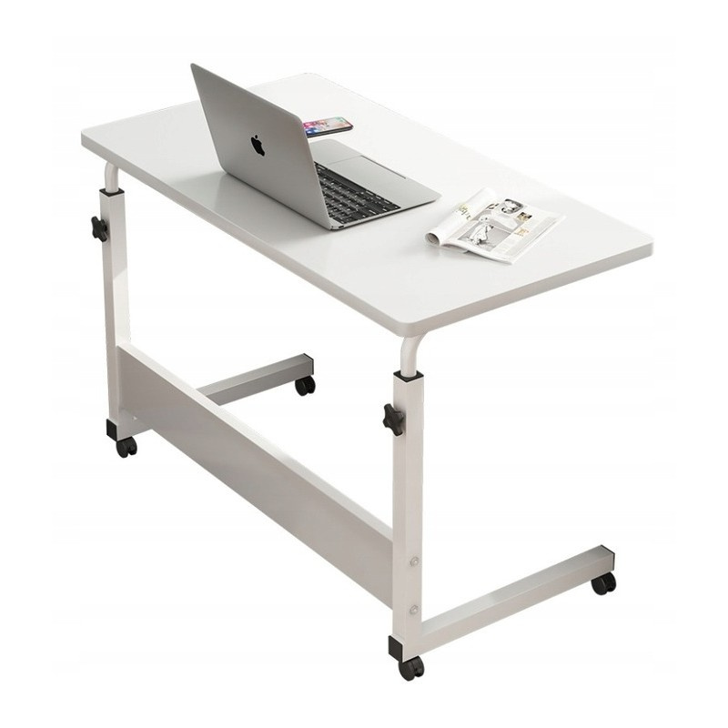 

Mobilne biurko stolik pod laptop regulowany biały
