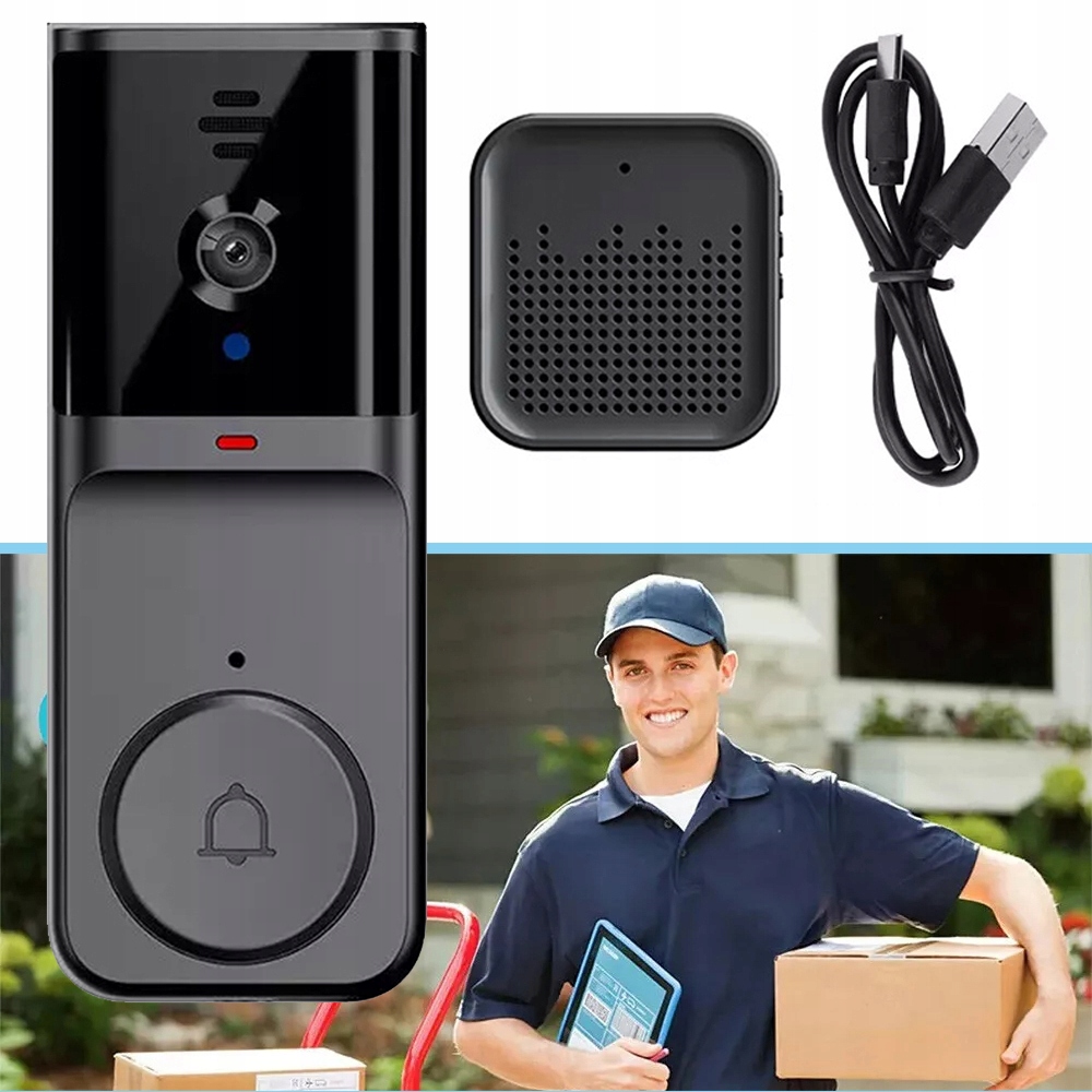 Bezdrátová Zvonková Kamera, Inteligentní Wifi Videozvonek S Monitorem