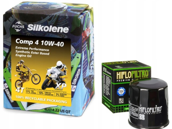 Масло для мотоцикла SILKOLENE COMP 4 10W40 + фильтр
