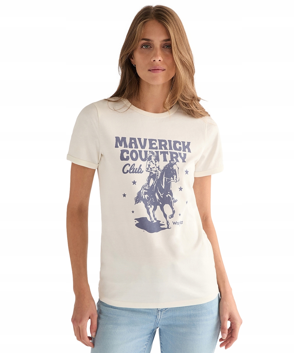 Tričko Wrangler Ringer Tee 112378089 Worn White S