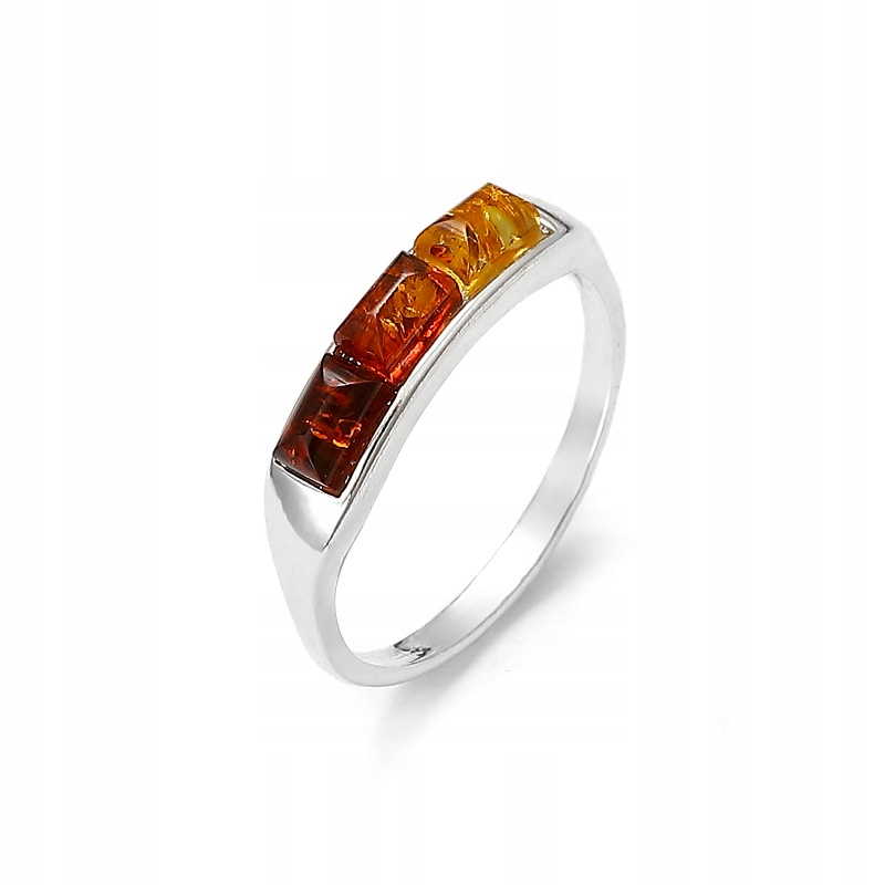 Stříbrný Prsten S Baltským Prstýnek Baltský Jantar Barvy Jantaru Různých Velikostí
