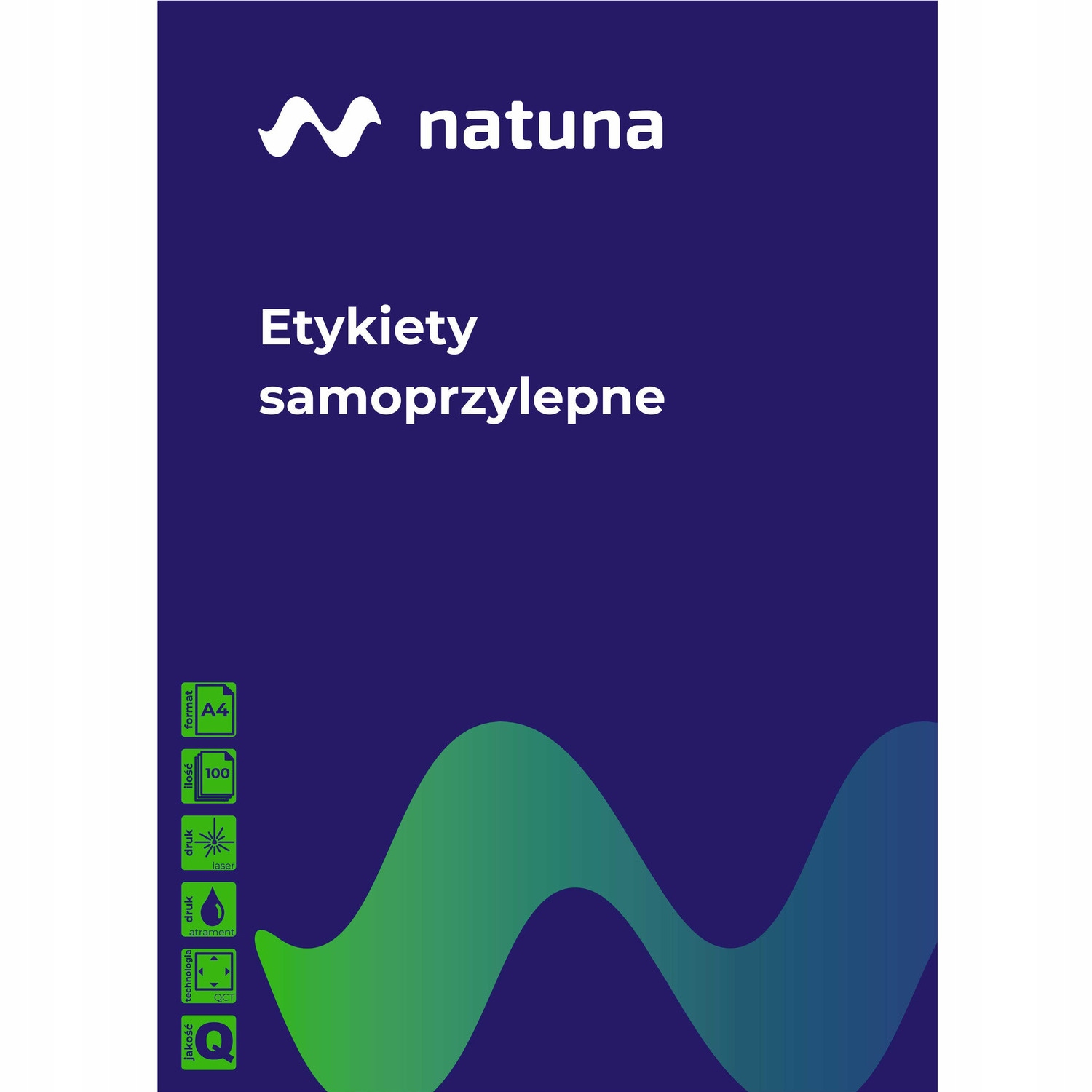 

Etykieta samoprzylepna Natuna A4 100ark 105x74mm