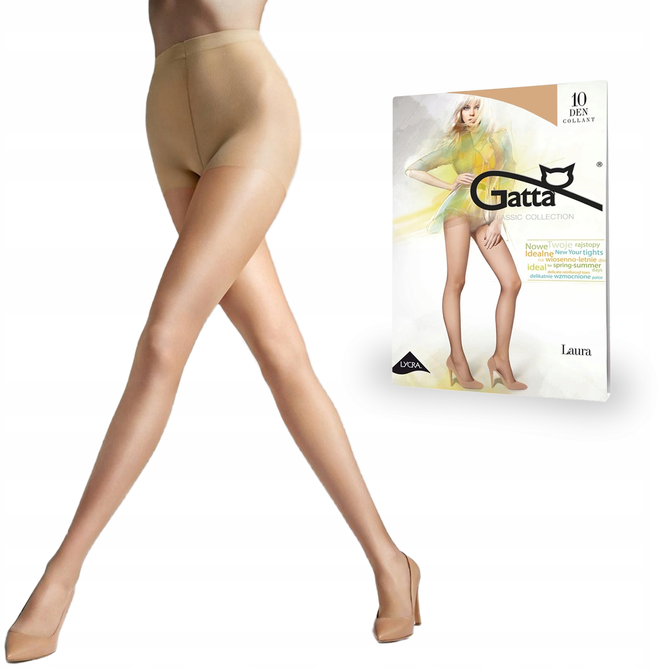 

Rajstopy Gatta Laura 10 den lycra Visone 2-S