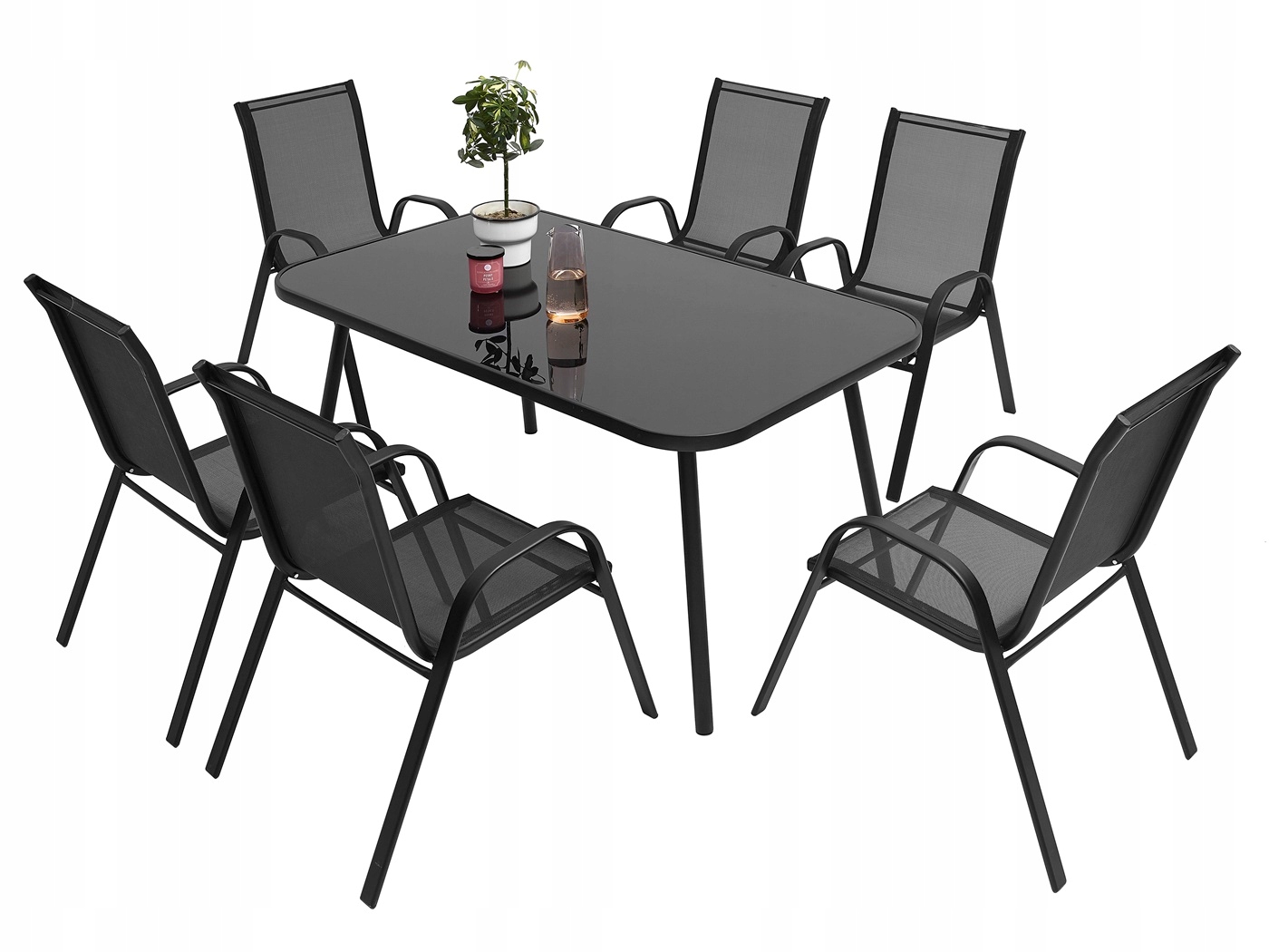 MEBLE OGRODOWE ZESTAW STÓŁ 6+1 NA TARAS BALKON Producent MAT-COMPANY