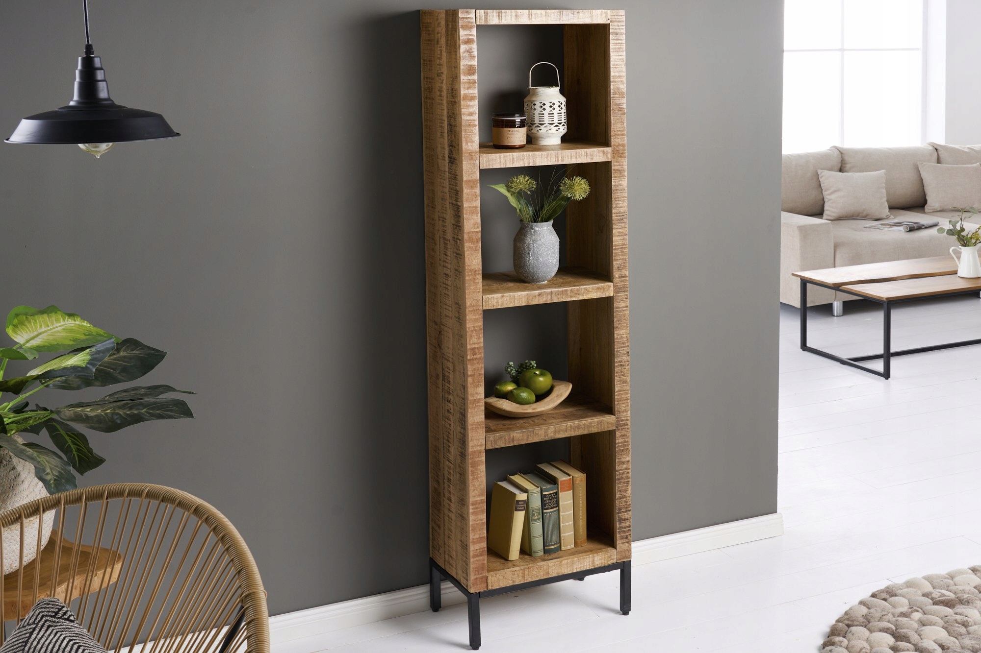 Regal Iron Craft 180x40cm Mango 42375 Marka Invicta interior