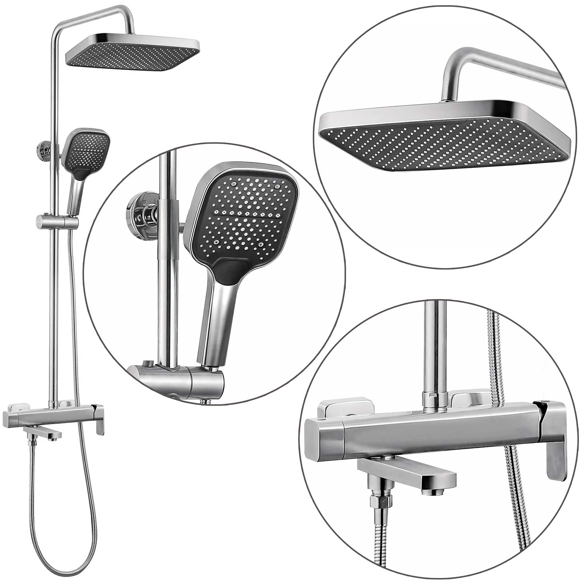 Súprava na striekanie Rea Arlo Nikel kartáčovaný Pvd Dažďová sprcha