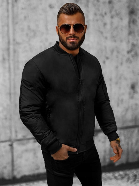 KURTKA MĘSKA CZARNA BOMBER WIOSENNA BOMBERKA PRZEJŚCIOWA roz 2XL XXL Rozmiar XXL