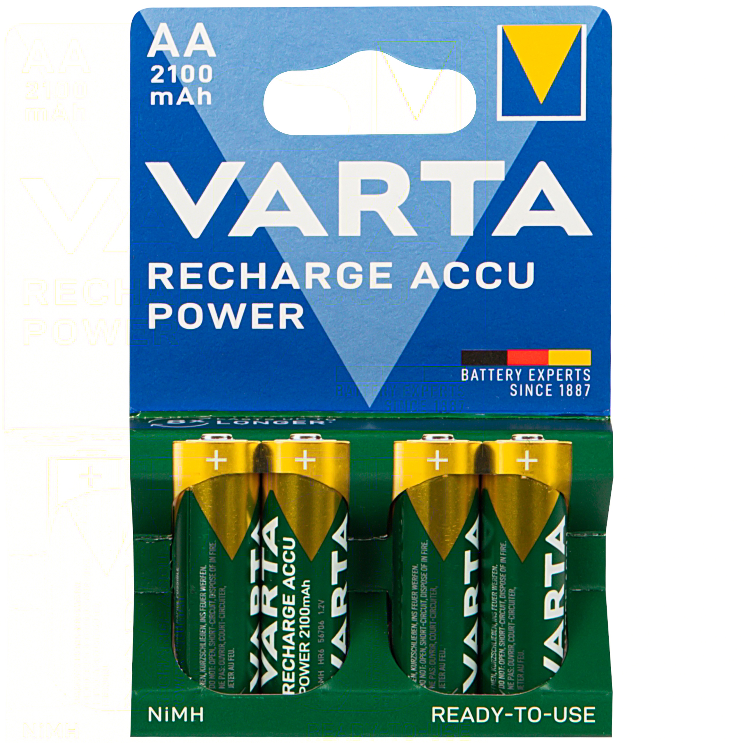 

Akumulatorki Baterie R6 Aa NiMH Varta 2100mAh 4szt